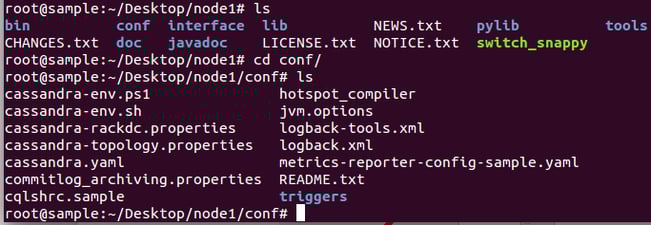 node1/conf folder node1/conf folder