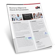 Business Objects To Oracle BI Conversions At Cox Communications, St, Jude Medical, and Bank of Hawaii