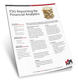 FSG Reporting for Financial Analytics
