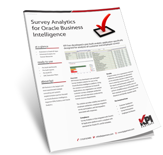 Survey Analytics Info Sheet OBIEE OBIA