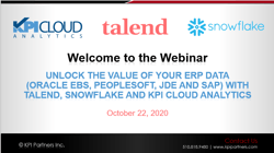 Unlock the Value of your ERP Data with Talend, Snowflake and KPI Cloud Analytics-1
