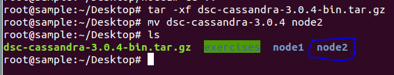 mv dsc-cassandra-3.0.4 node2