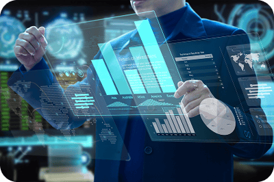 businessman-holding-futuristic-virtual-modern-computer-augmented-reality-touch-screens-analysing-investment-risk-management-return-investment-analysis 1