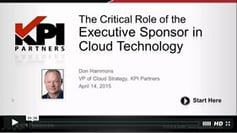 screenshot webinar The Role of the Executive Sponsor in Cloud Technology