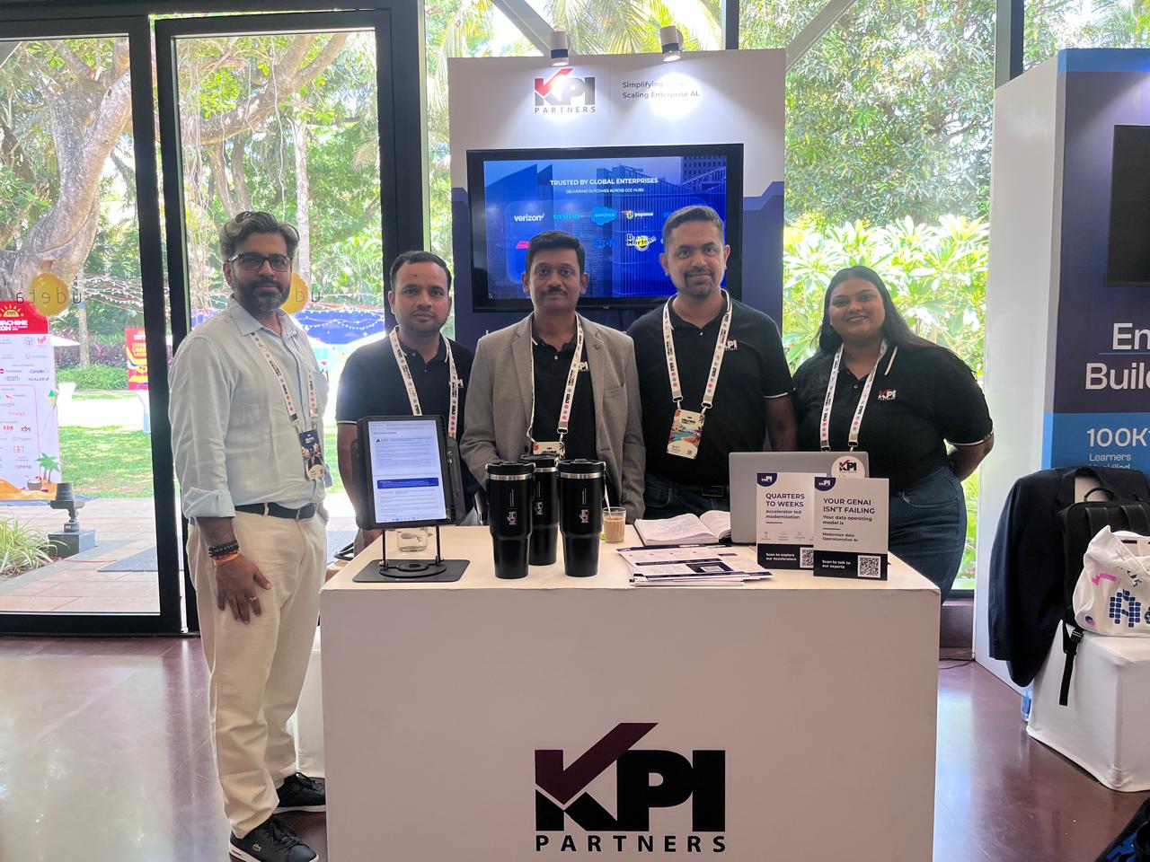 KPI Partners team at the booth - MachineCon GCC Summit 2026, Goa